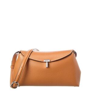 Toteme T-Lock Leather Shoulder Bag, Brown